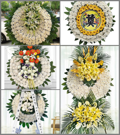 湖北孝感市安陆市木梓乡雷畈村花圈速递